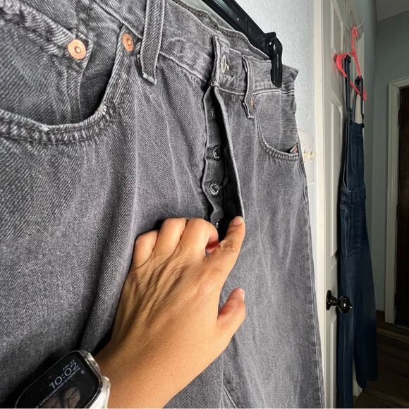 LEVI'S 501 '93 Relaxed Original Stonewash Faded Black Men’s Jeans Sz 30X30 - Picture 8 of 11